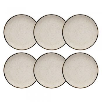 Jogo 6 Pratos de Sobremesa Unni Brisa